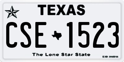 TX license plate CSE1523