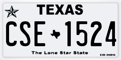 TX license plate CSE1524