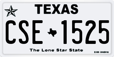 TX license plate CSE1525