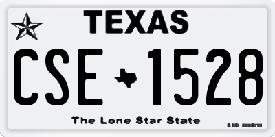 TX license plate CSE1528