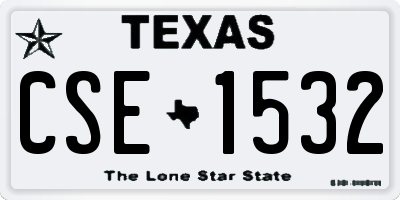 TX license plate CSE1532