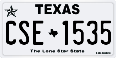 TX license plate CSE1535