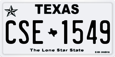 TX license plate CSE1549