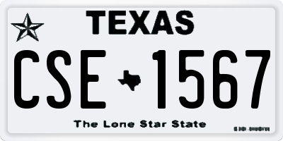TX license plate CSE1567