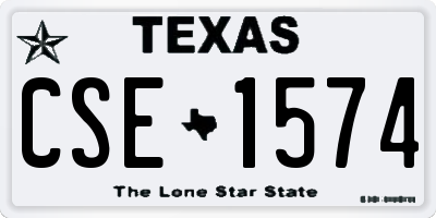 TX license plate CSE1574