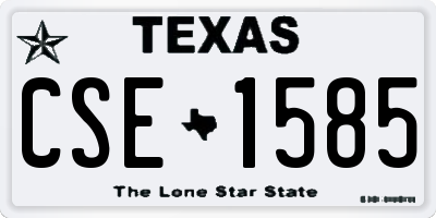 TX license plate CSE1585