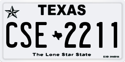 TX license plate CSE2211