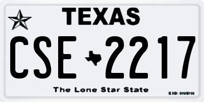 TX license plate CSE2217