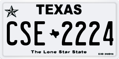 TX license plate CSE2224