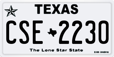 TX license plate CSE2230