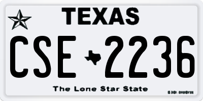 TX license plate CSE2236