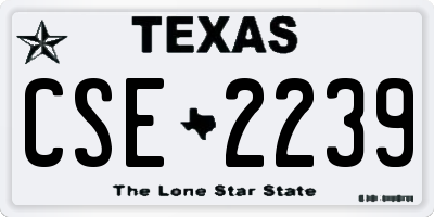 TX license plate CSE2239