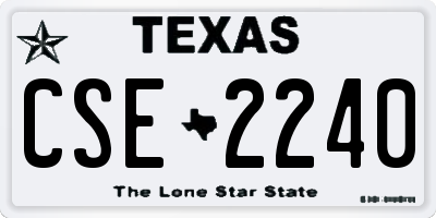 TX license plate CSE2240