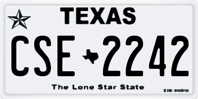 TX license plate CSE2242