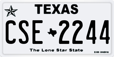 TX license plate CSE2244