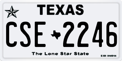 TX license plate CSE2246
