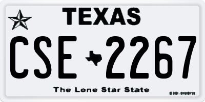 TX license plate CSE2267