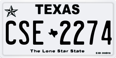 TX license plate CSE2274