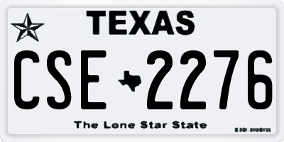 TX license plate CSE2276