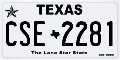 TX license plate CSE2281