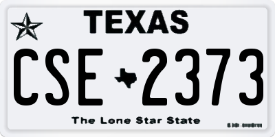 TX license plate CSE2373