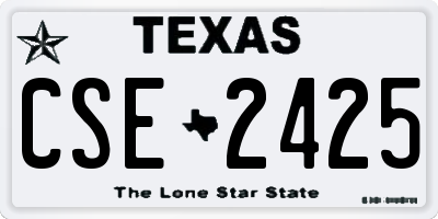 TX license plate CSE2425