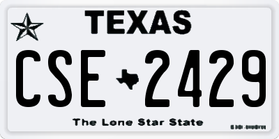 TX license plate CSE2429