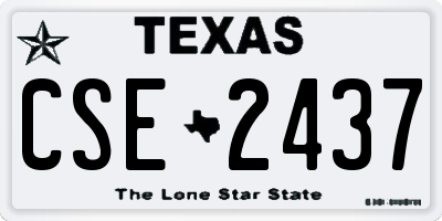 TX license plate CSE2437