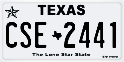 TX license plate CSE2441