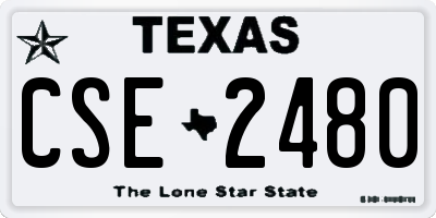 TX license plate CSE2480