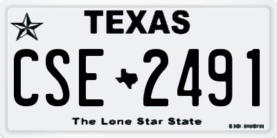TX license plate CSE2491