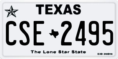 TX license plate CSE2495
