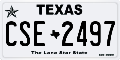 TX license plate CSE2497
