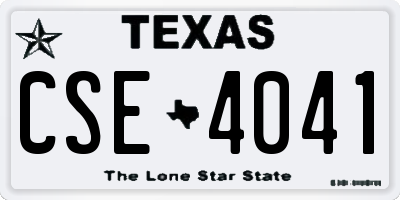 TX license plate CSE4041