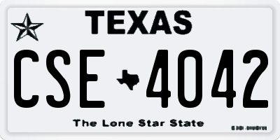 TX license plate CSE4042
