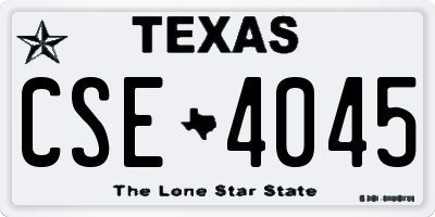 TX license plate CSE4045
