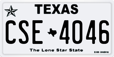 TX license plate CSE4046