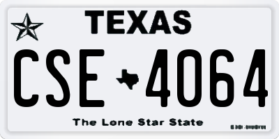 TX license plate CSE4064