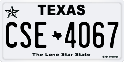 TX license plate CSE4067