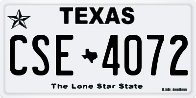 TX license plate CSE4072