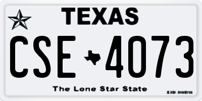 TX license plate CSE4073