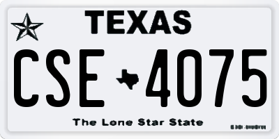 TX license plate CSE4075
