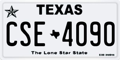 TX license plate CSE4090