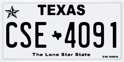 TX license plate CSE4091