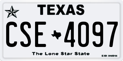 TX license plate CSE4097