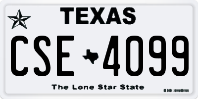 TX license plate CSE4099
