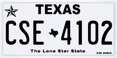 TX license plate CSE4102
