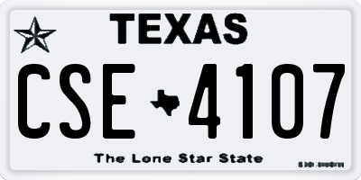 TX license plate CSE4107