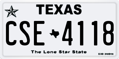 TX license plate CSE4118