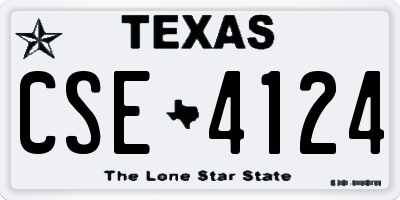 TX license plate CSE4124
